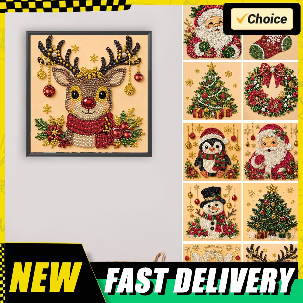 Diamond Painting Kit - Kerst Parel Diamant Schilderij Kunstset met