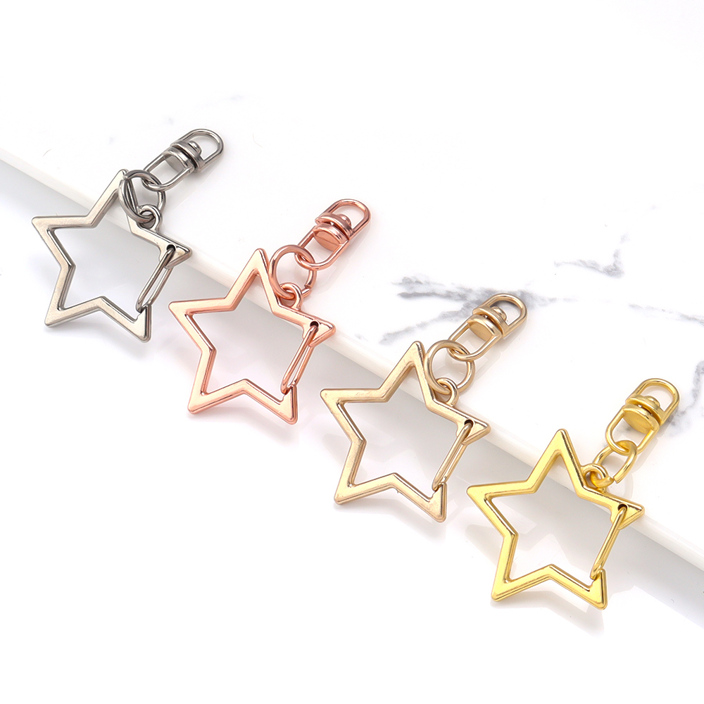 Art Craft Gifts - 10 stuks legering stervormige snap sleutelhanger
