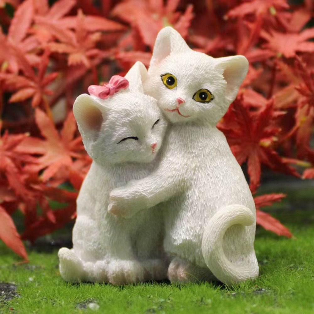 Art Craft Cat - Harskunstwerken Schattige Kat Bureaudecoraties Creatief Koppel
