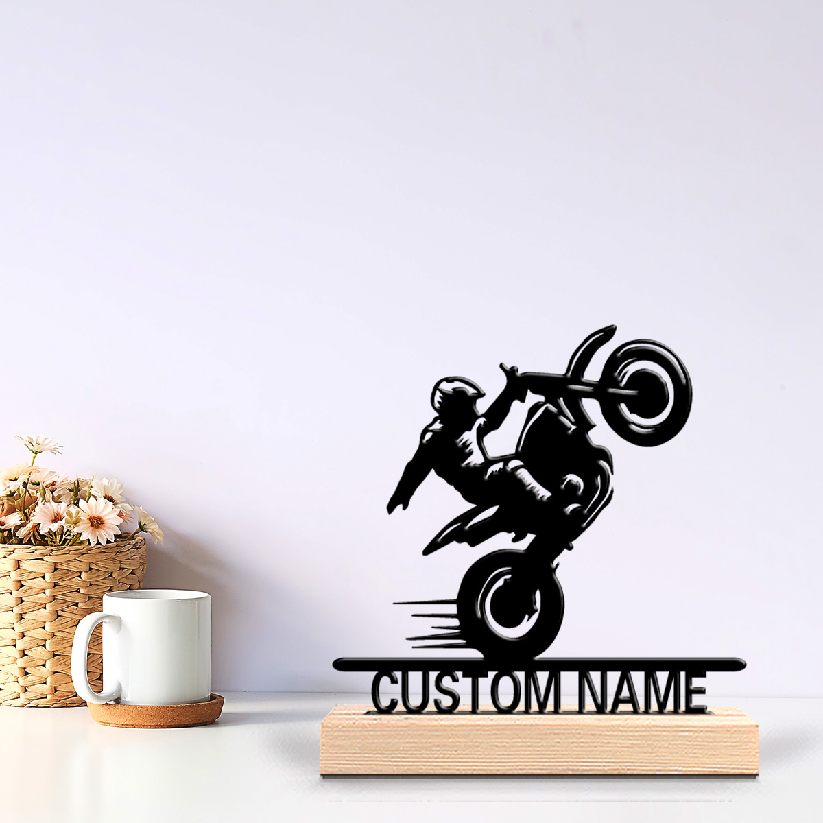 Art Craft Gifts - 1 stuk eenvoudig motorfiets kinderfiguurtje op