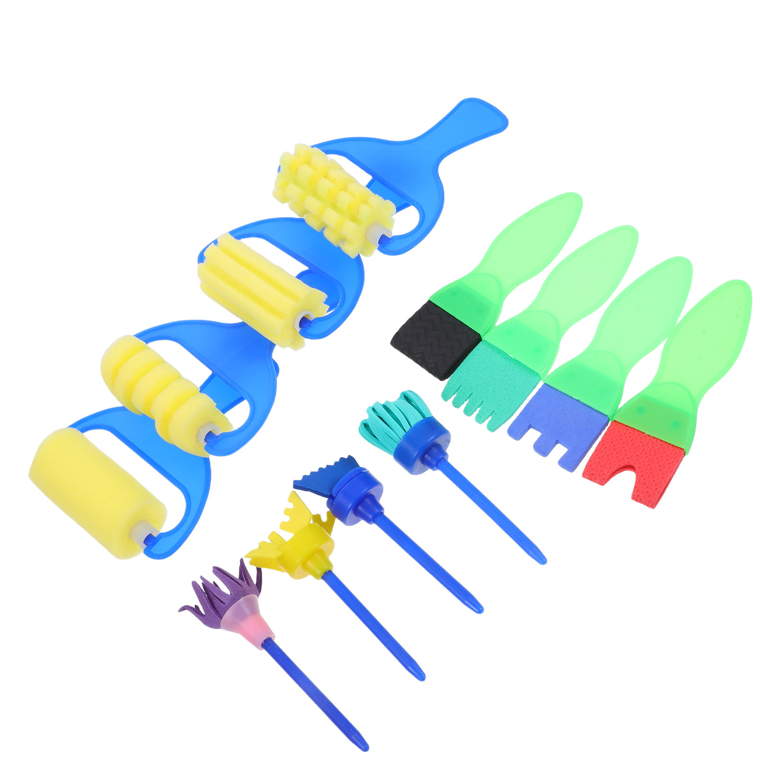 Art Craft Toddlers - 12-delige sponsverfborstelset voor peuters Zachte, zachte,