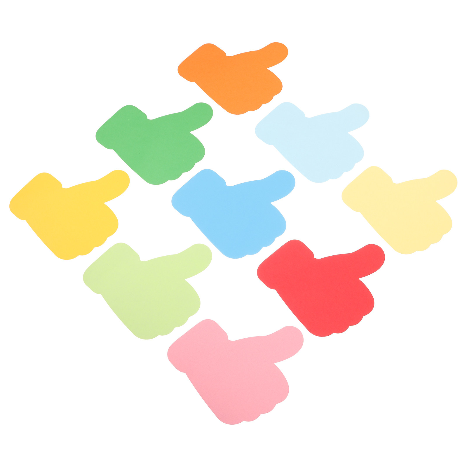 Art Craft Decoration - 54 stuks handvormige papieren knipsels voor