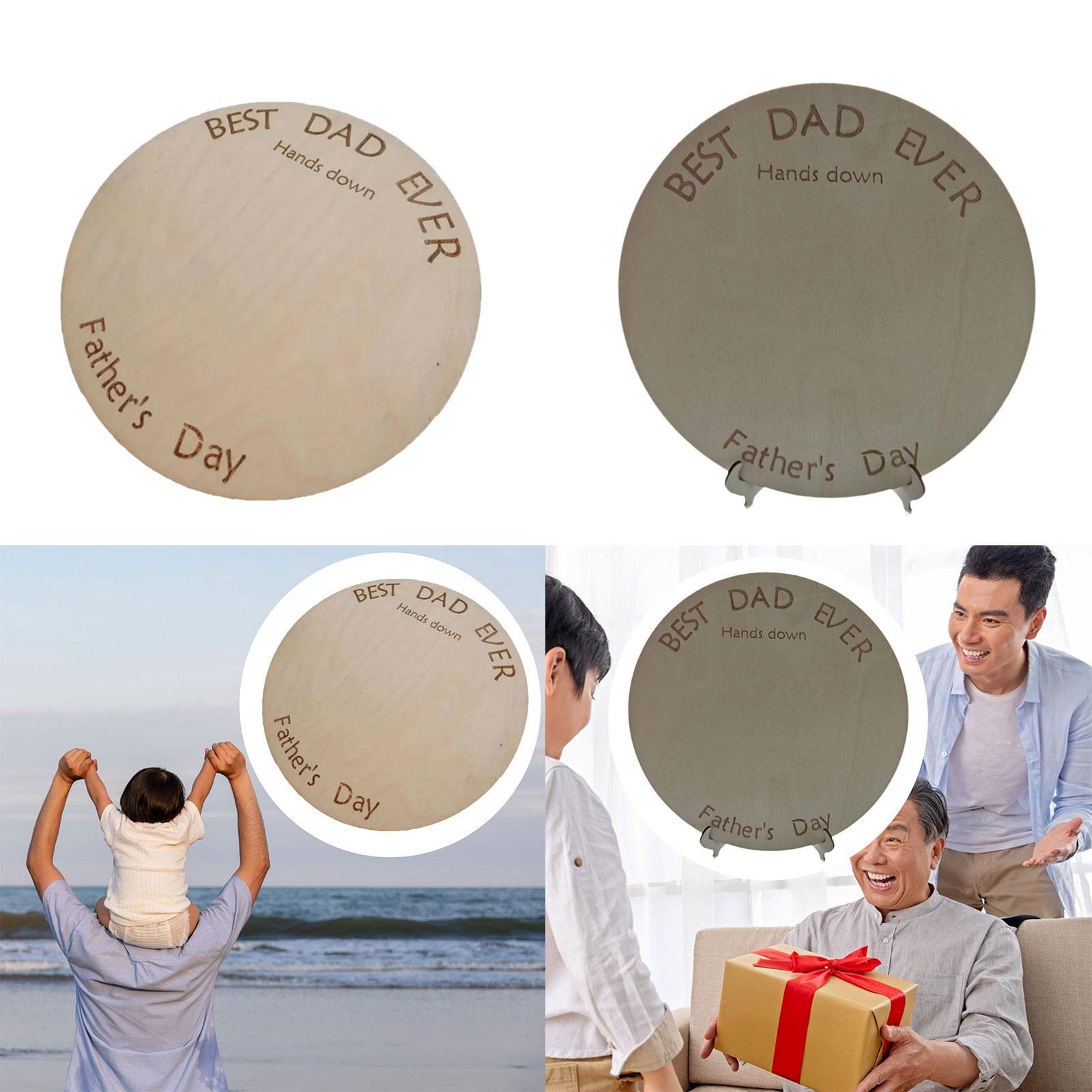 Art And Craft For Father'S Day - DIY handafdruk houten bord ornament kunst