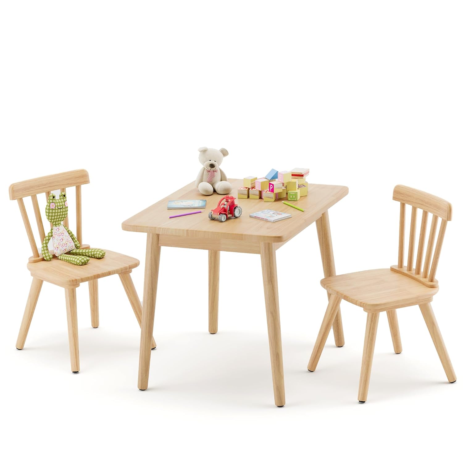 Art Craft Toddlers - Kinderen Tafel & Stoel Set Rubberhout