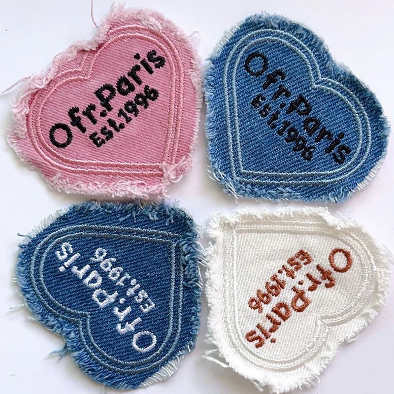 Eco Art Craft - Roze Hart Applique Voor Kleding Naaien
