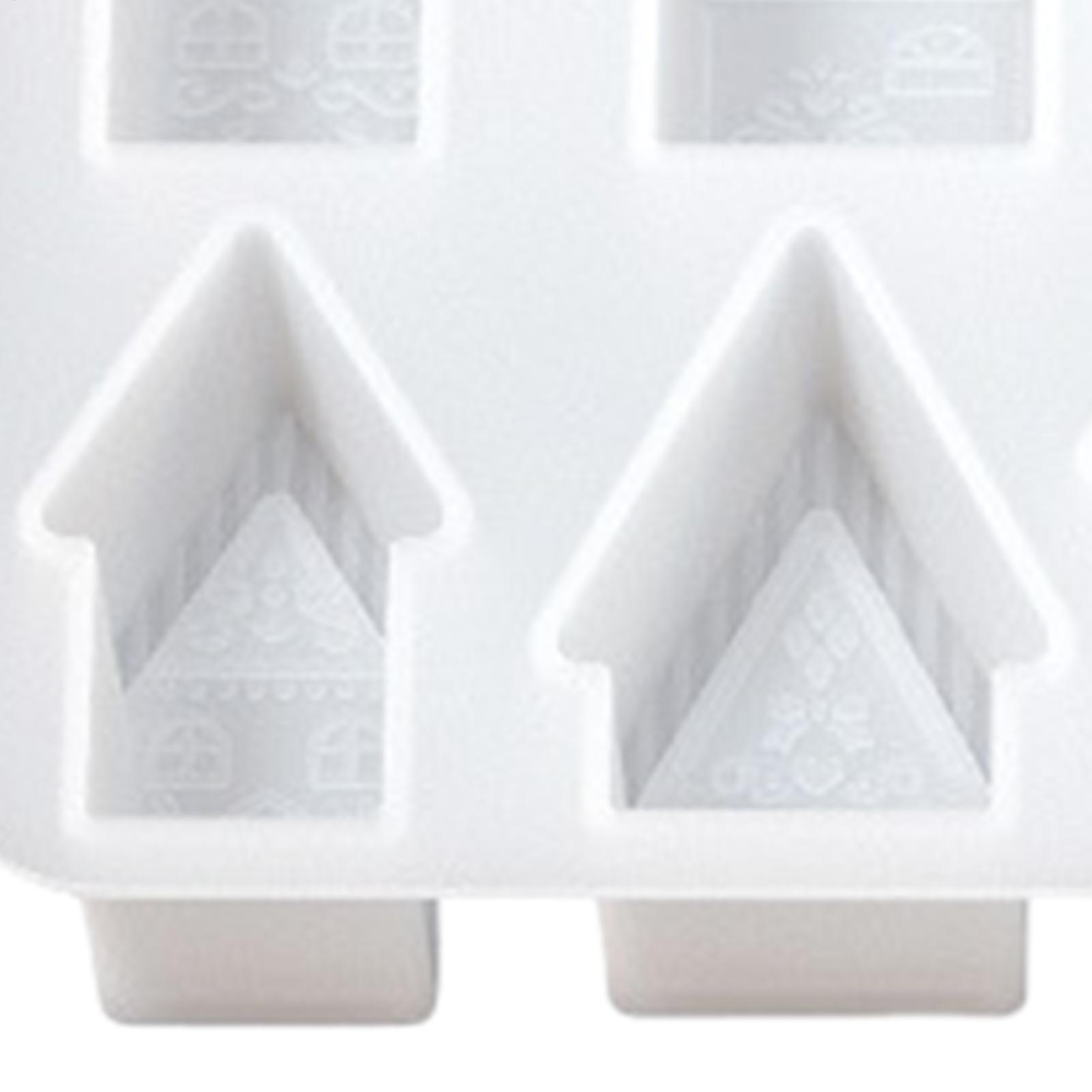 Art Craft House Making - Vormen voor kaarsen, 8-holtes huisvormige harsgietvorm,