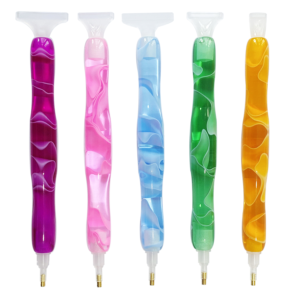 Diamond Painting Kit - Kleurrijke harsdiamant schilderpen met 5 verwisselbare