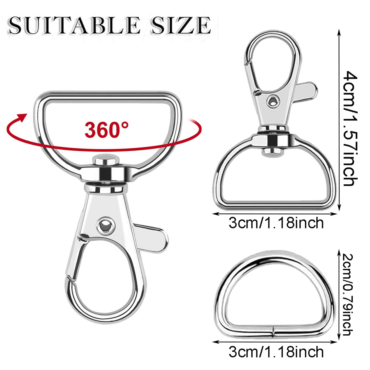 10/20 Set Grote D-clip Draaiba - Art Craft Gifts recensie en prijs