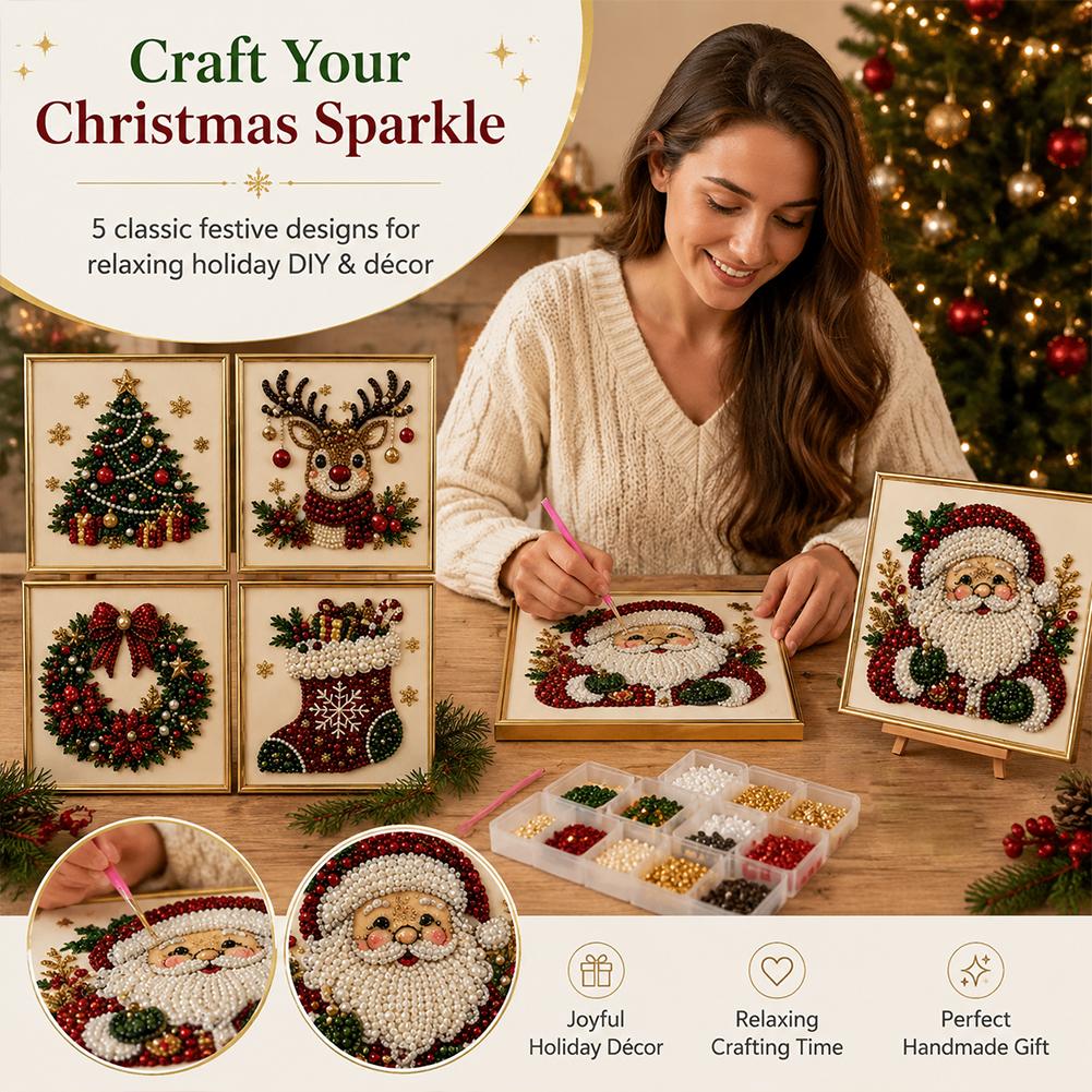 Kerstmis Kerstman Parel Kunst  - Art Craft Kits For Adults recensie en prijs