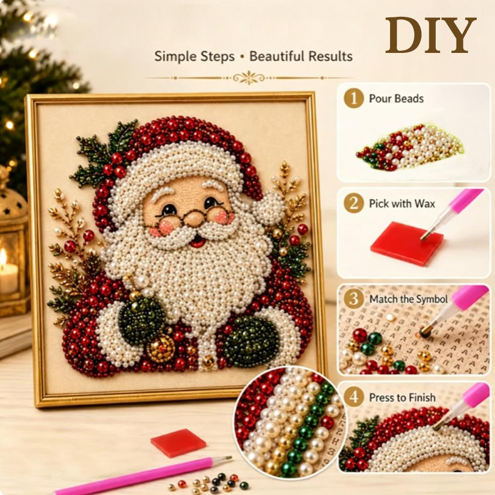 Kerstmis Kerstman Parel Kunst  - Art Craft Kits For Adults recensie en prijs