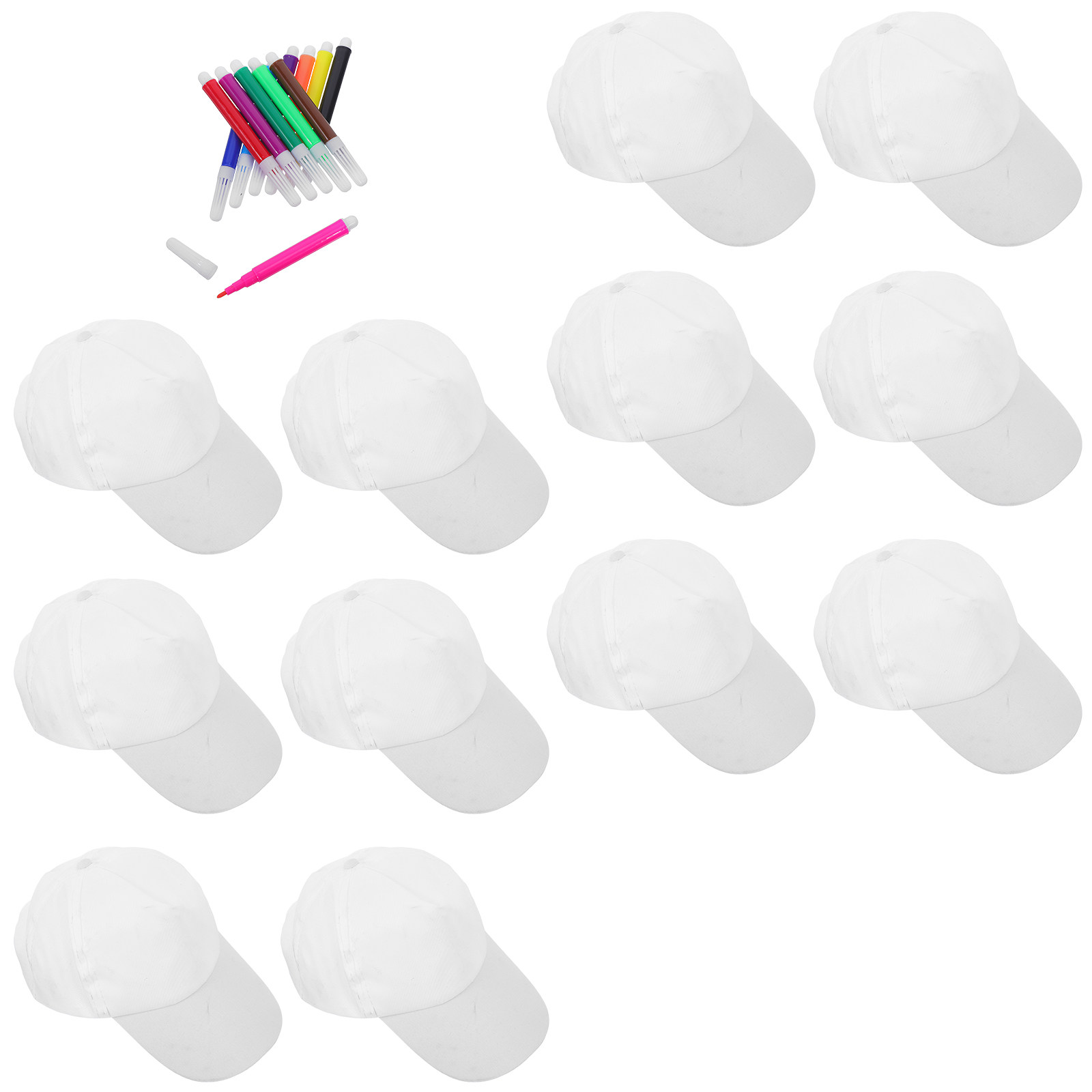 1 set witte baseballpetten voo - Art Craft Toddlers recensie en prijs