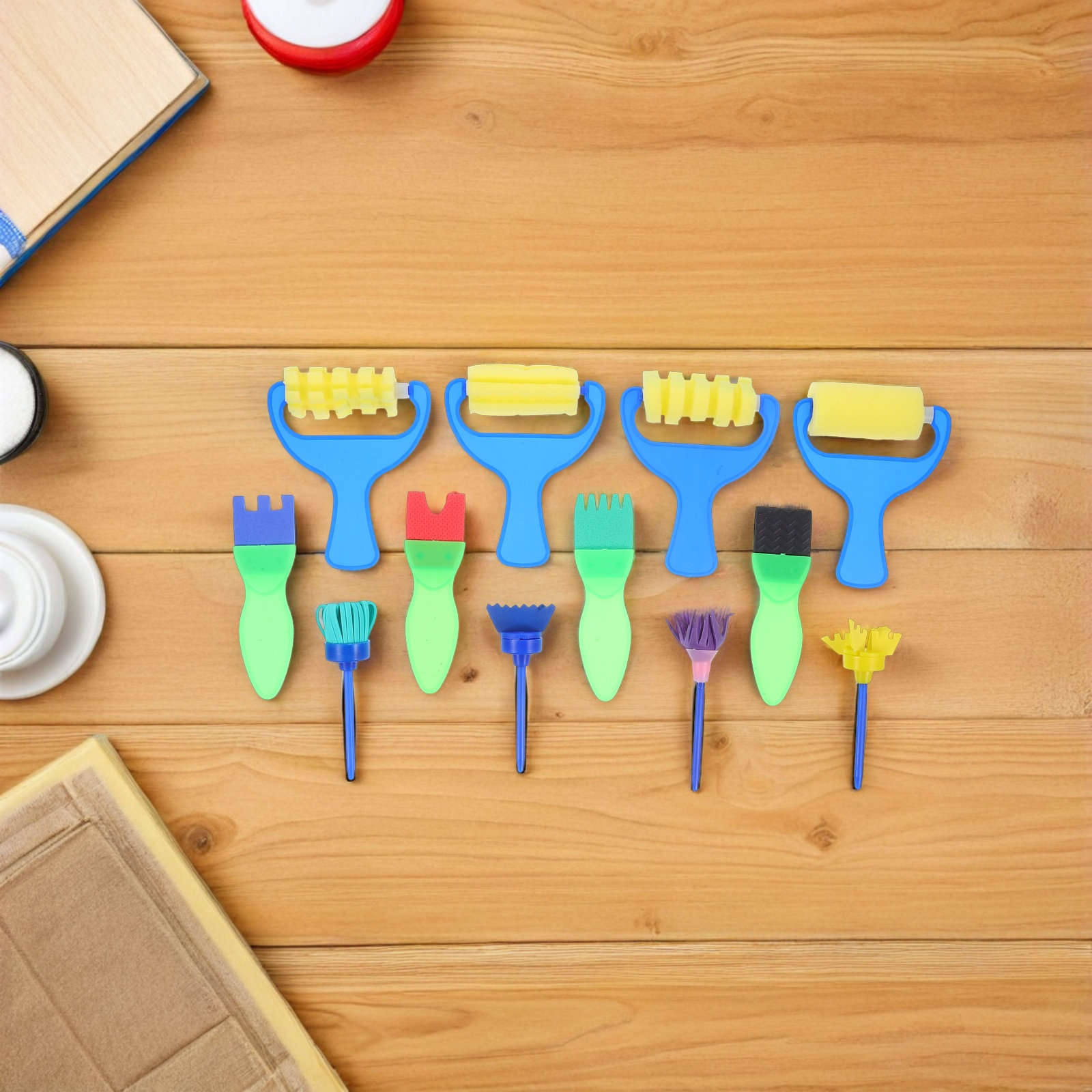 12-delige sponsverfborstelset  - Art Craft Toddlers recensie en prijs