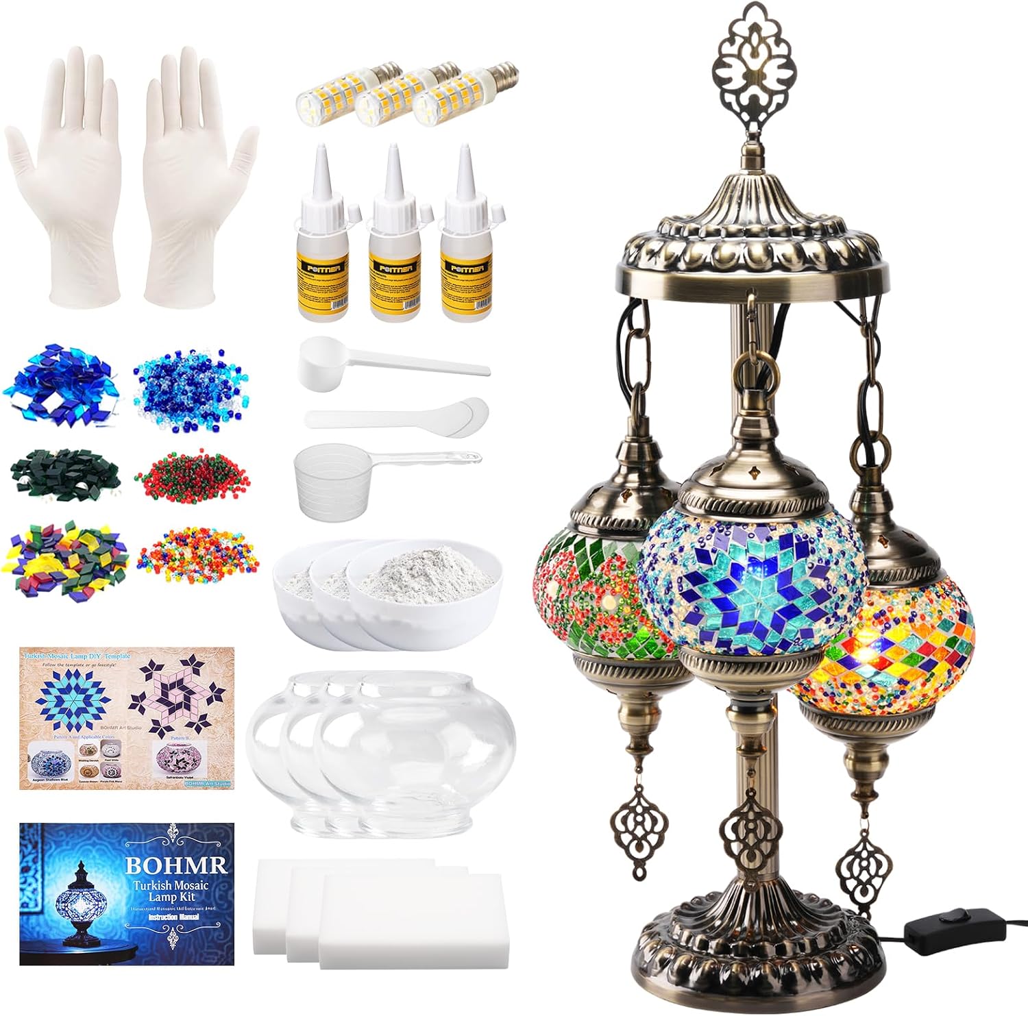 DIY 3-delige Turkse mozaïeklam - Art Craft Kits For Adults recensie en prijs