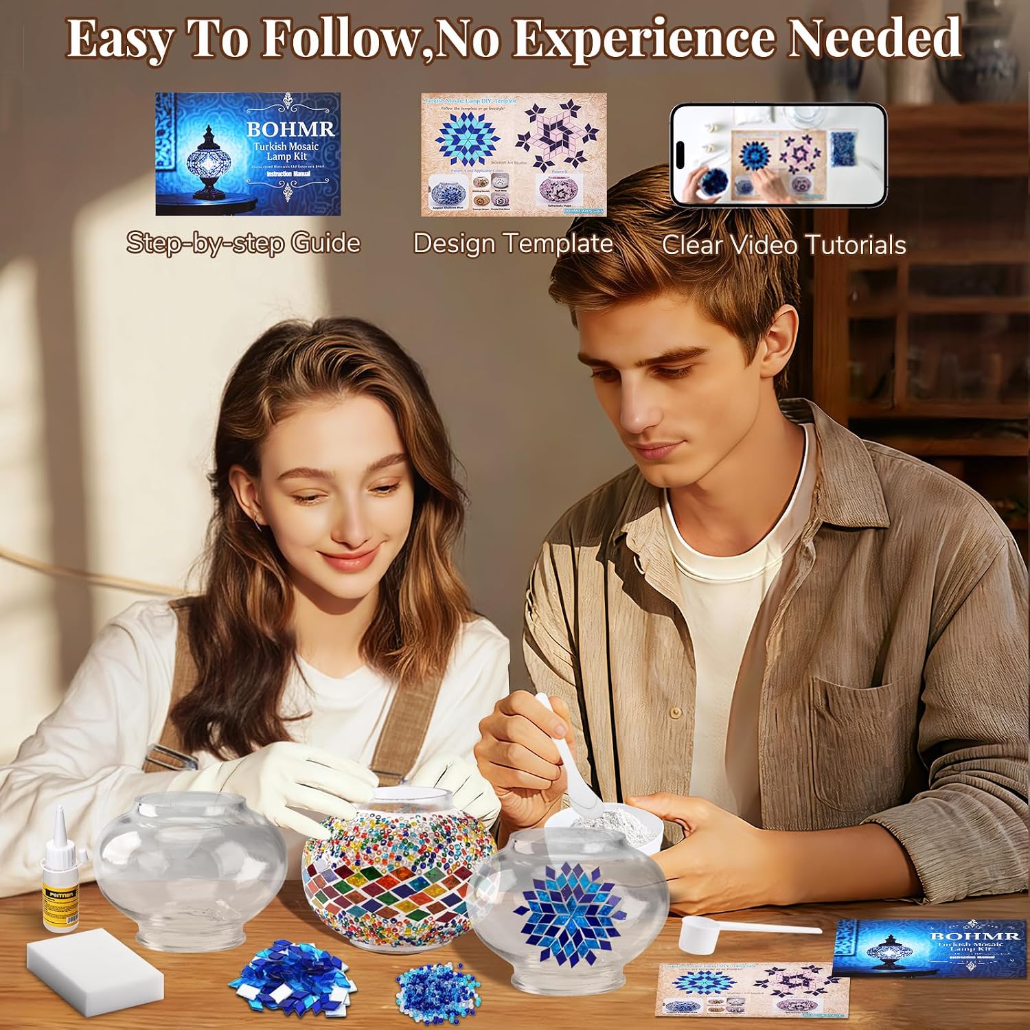 DIY 3-delige Turkse mozaïeklam - Art Craft Kits For Adults recensie en prijs