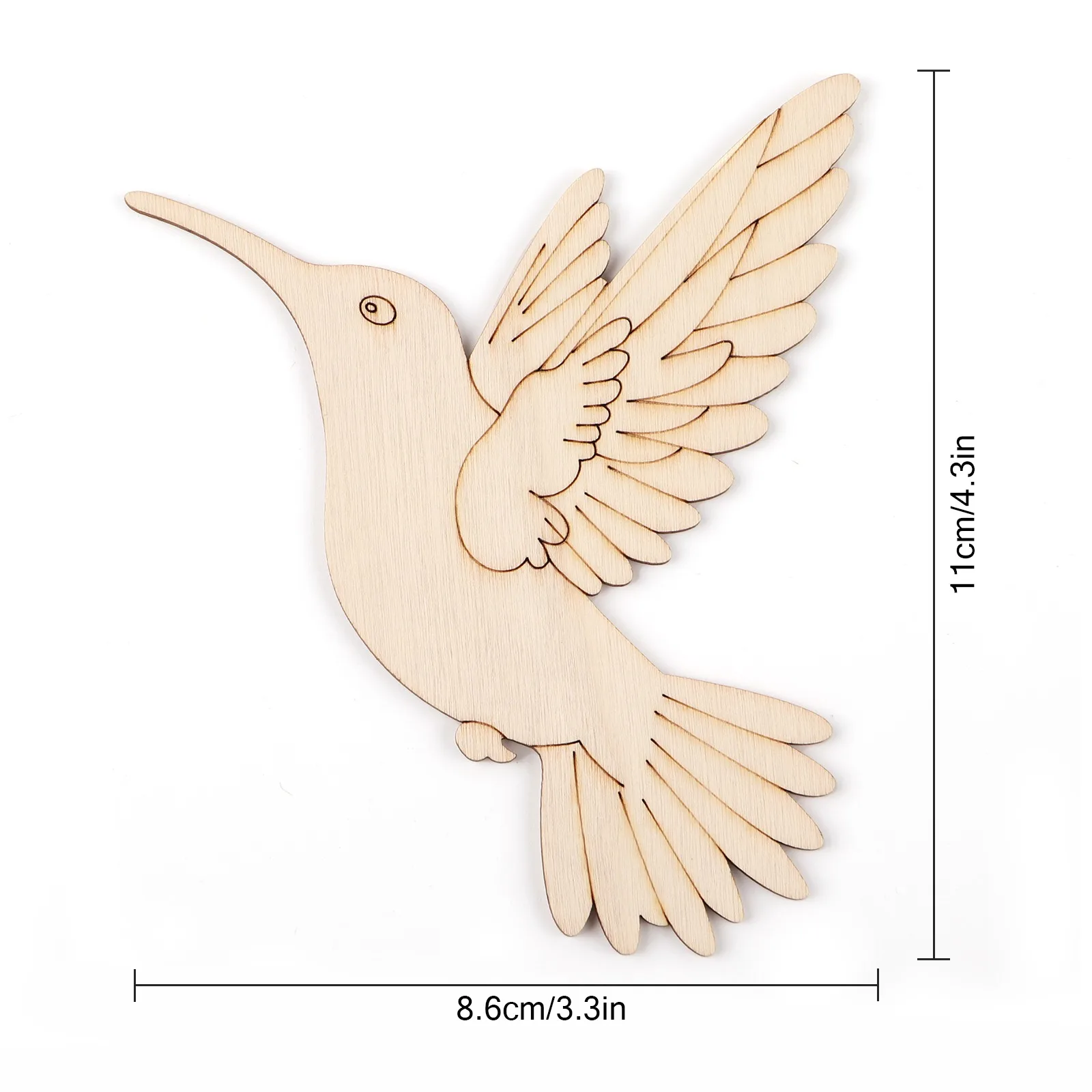 10 stuks onafgewerkte houten d - Art Craft Decoration recensie en prijs