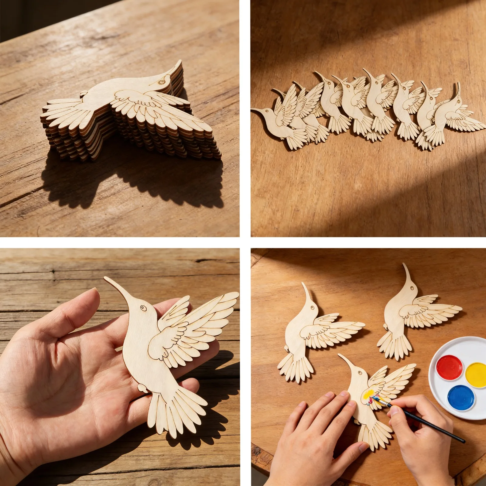 10 stuks onafgewerkte houten d - Art Craft Decoration recensie en prijs