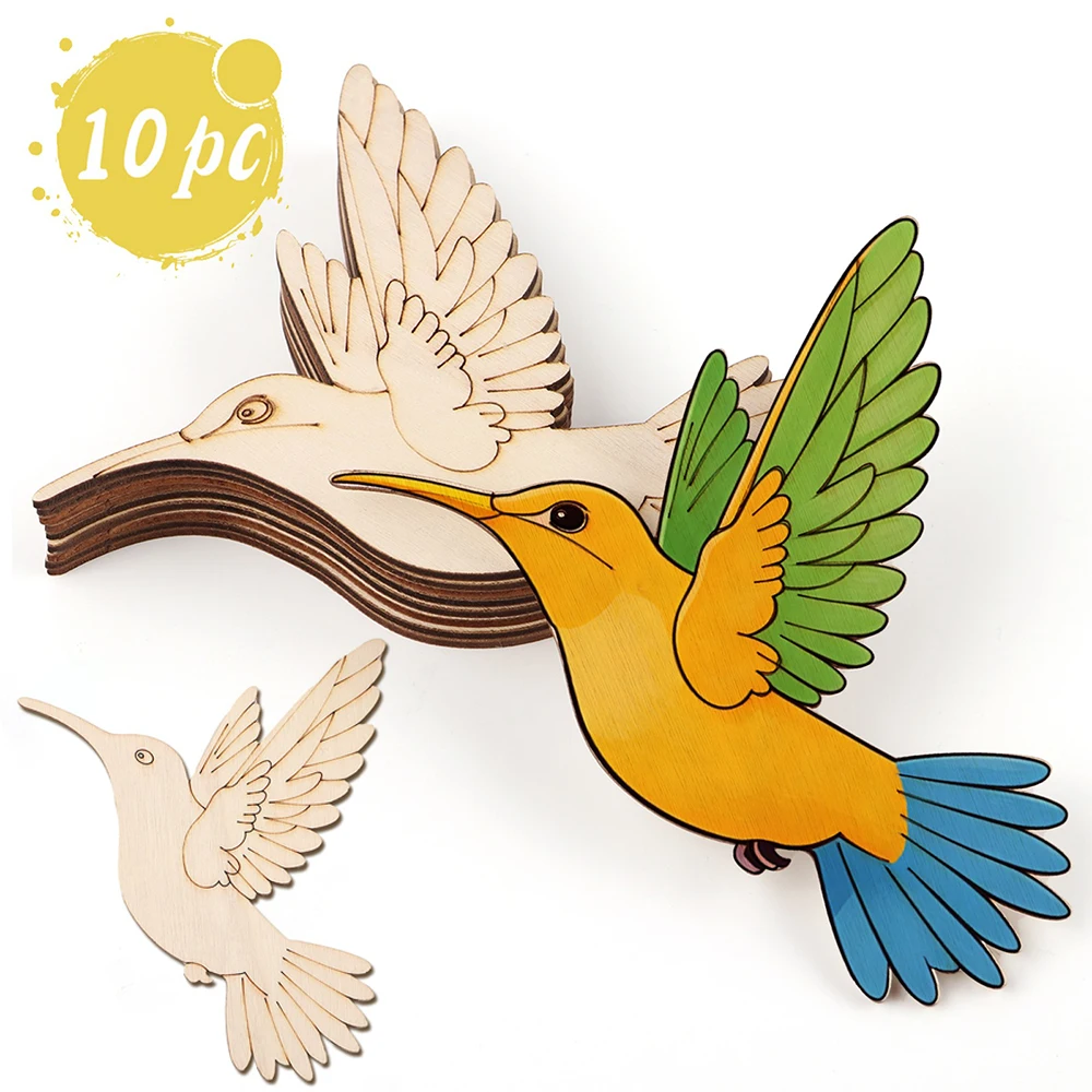 10 stuks onafgewerkte houten d - Art Craft Decoration recensie en prijs