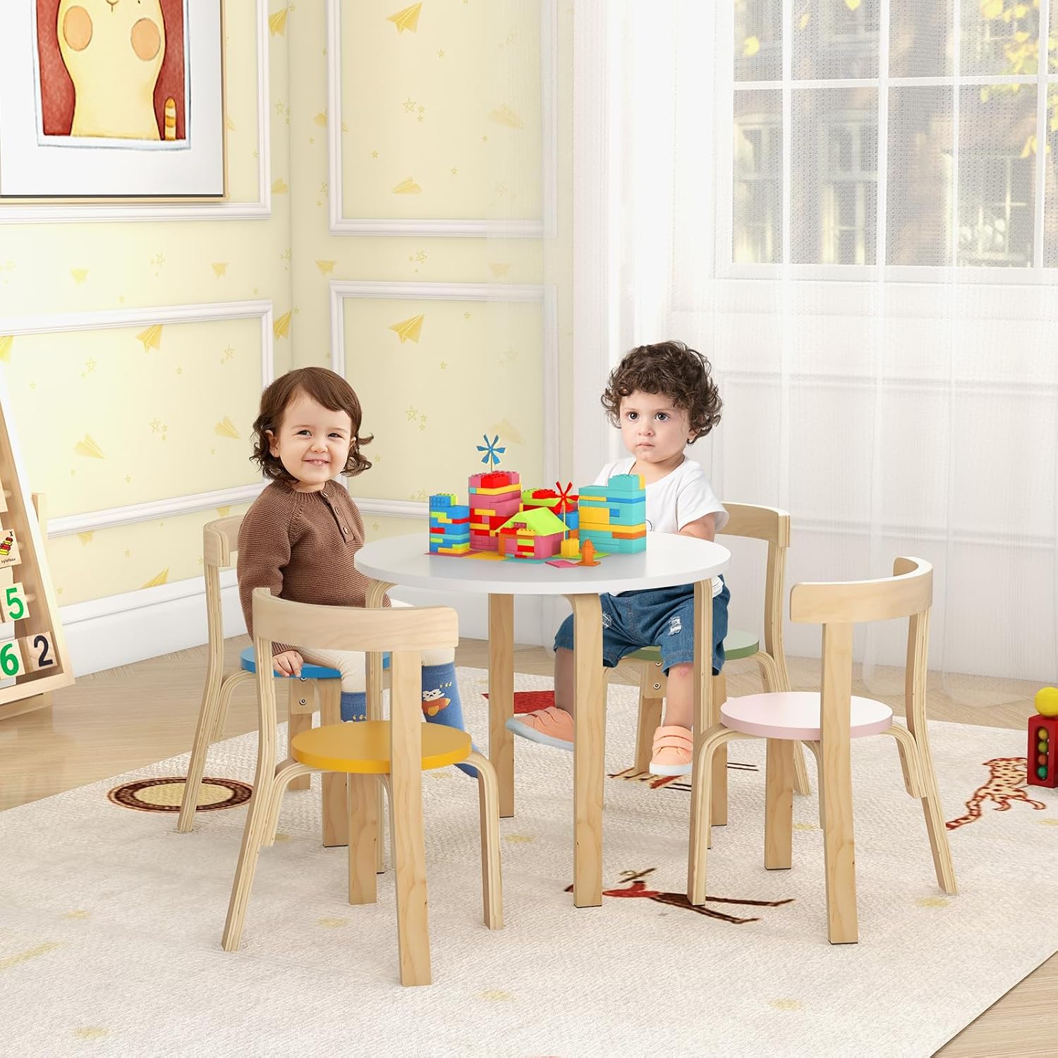 Kindertafel & 4 Stoelen Set, A - Art Craft Toddlers recensie en prijs