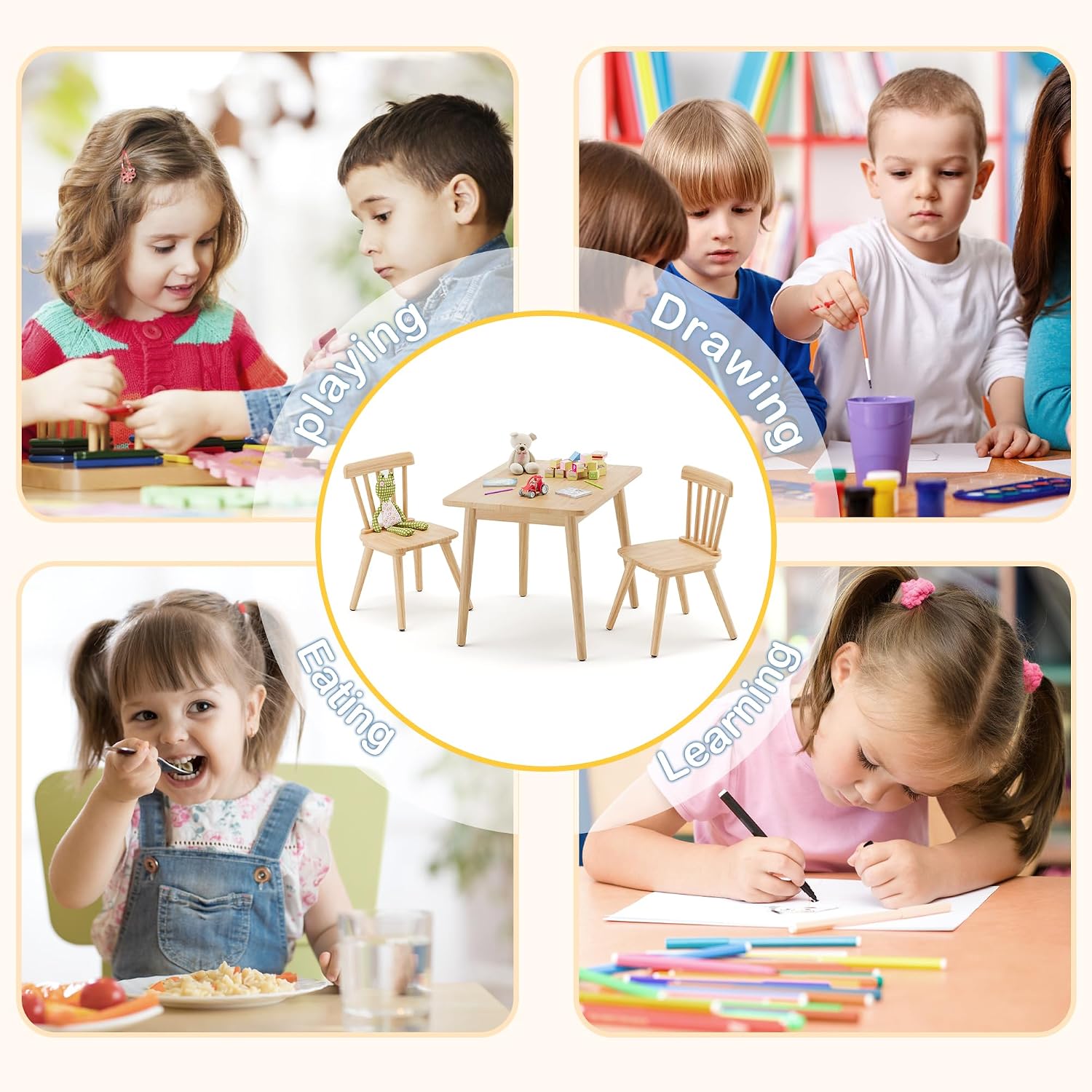 Kinderen Tafel & Stoel Set Rub - Art Craft Toddlers recensie en prijs