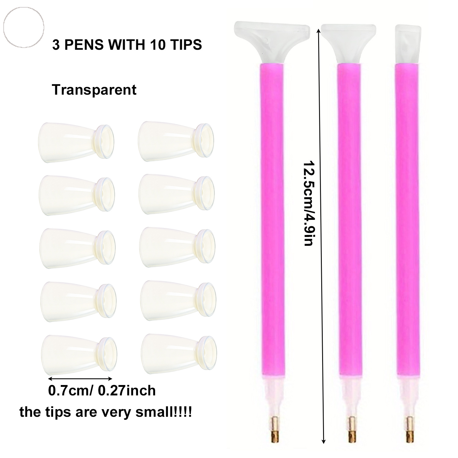 10 siliconen tips & 3 pennen D - Diamond Painting Kit recensie en prijs