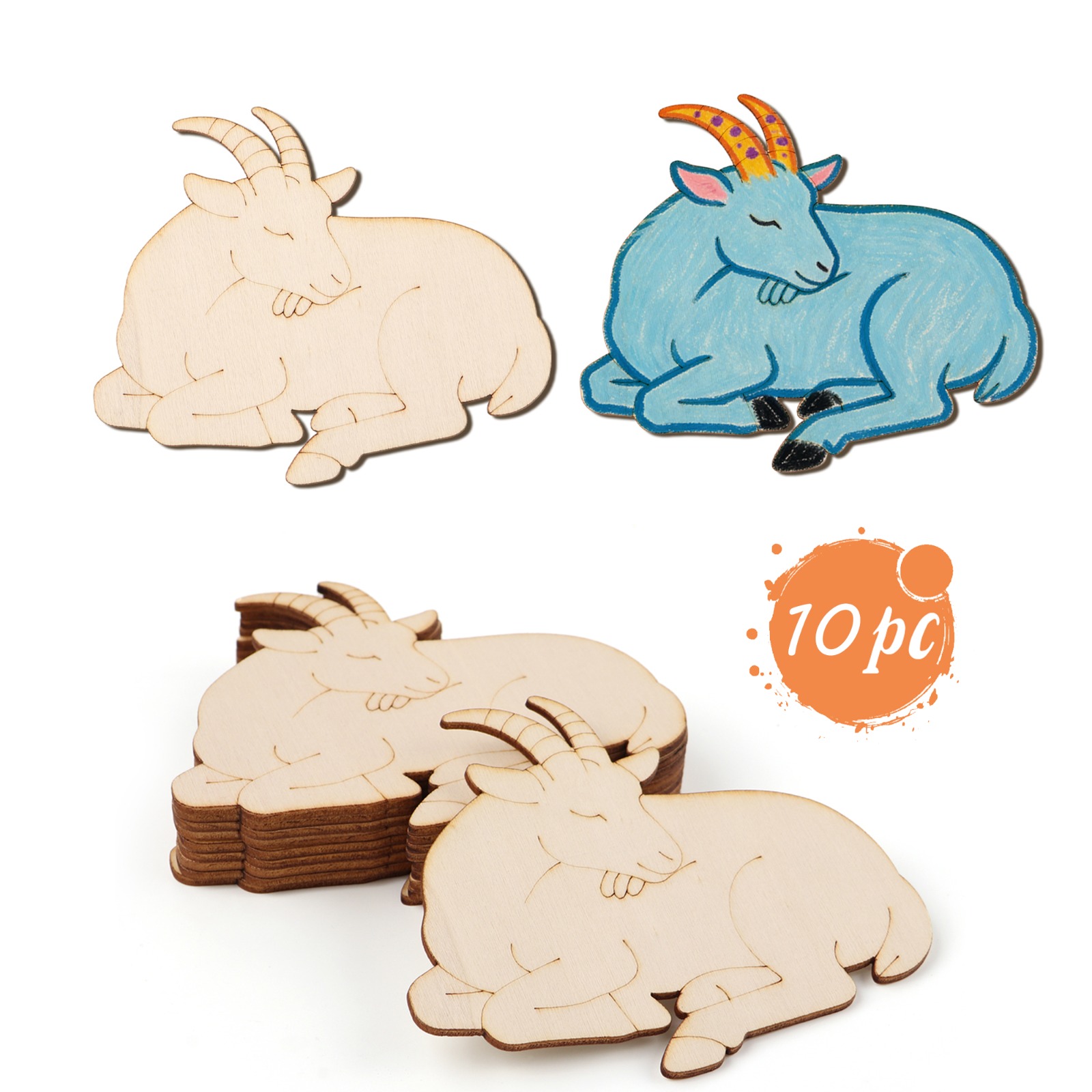 10 stks/set Onvoltooide Houten - Art Craft Decoration recensie en prijs